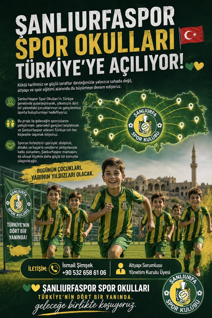 Şanlıurfaspor Spor Okulları Türkiye Genelinde Yapılanıyor